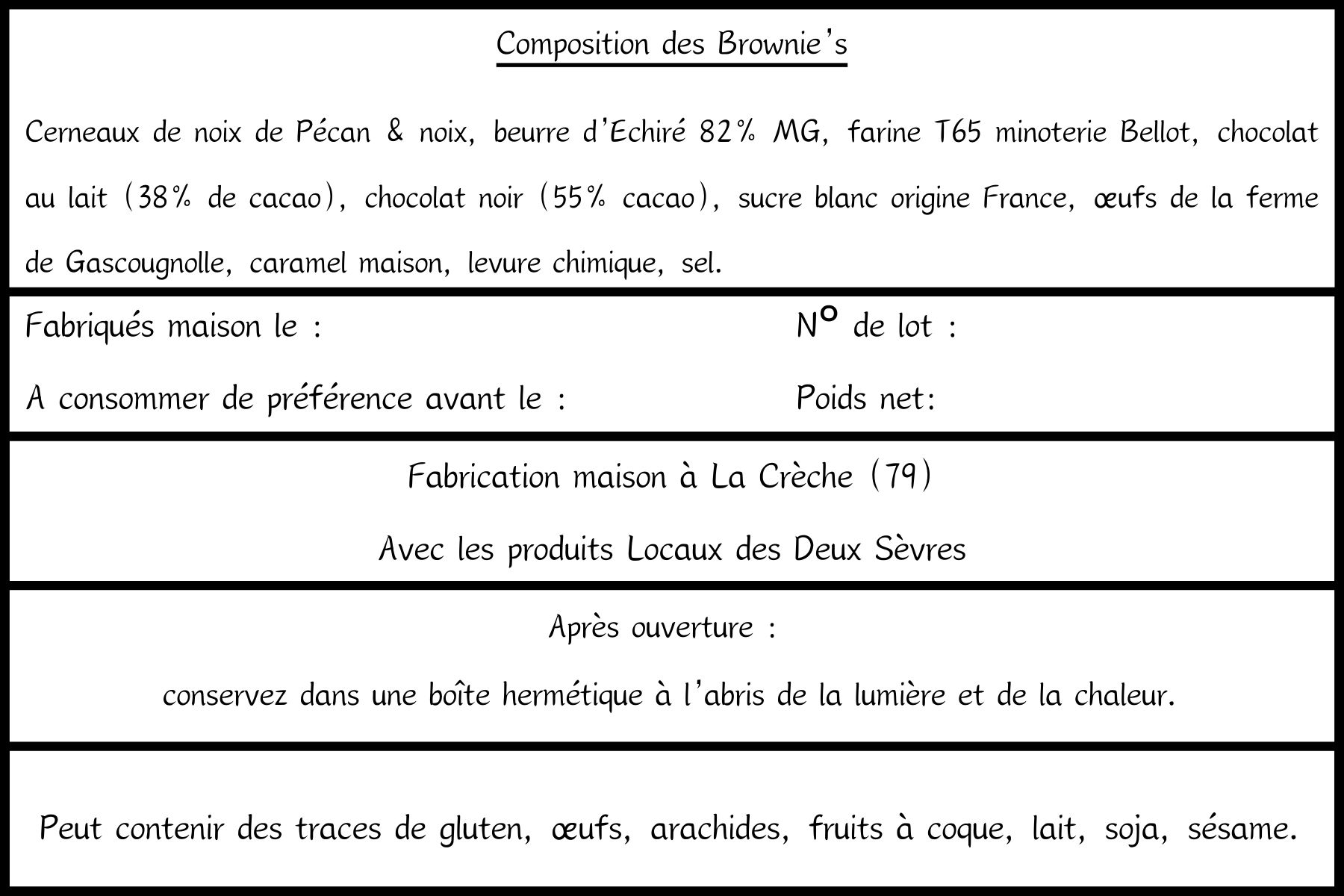 BROWNIE'S NOIX PÉCAN & NOIX