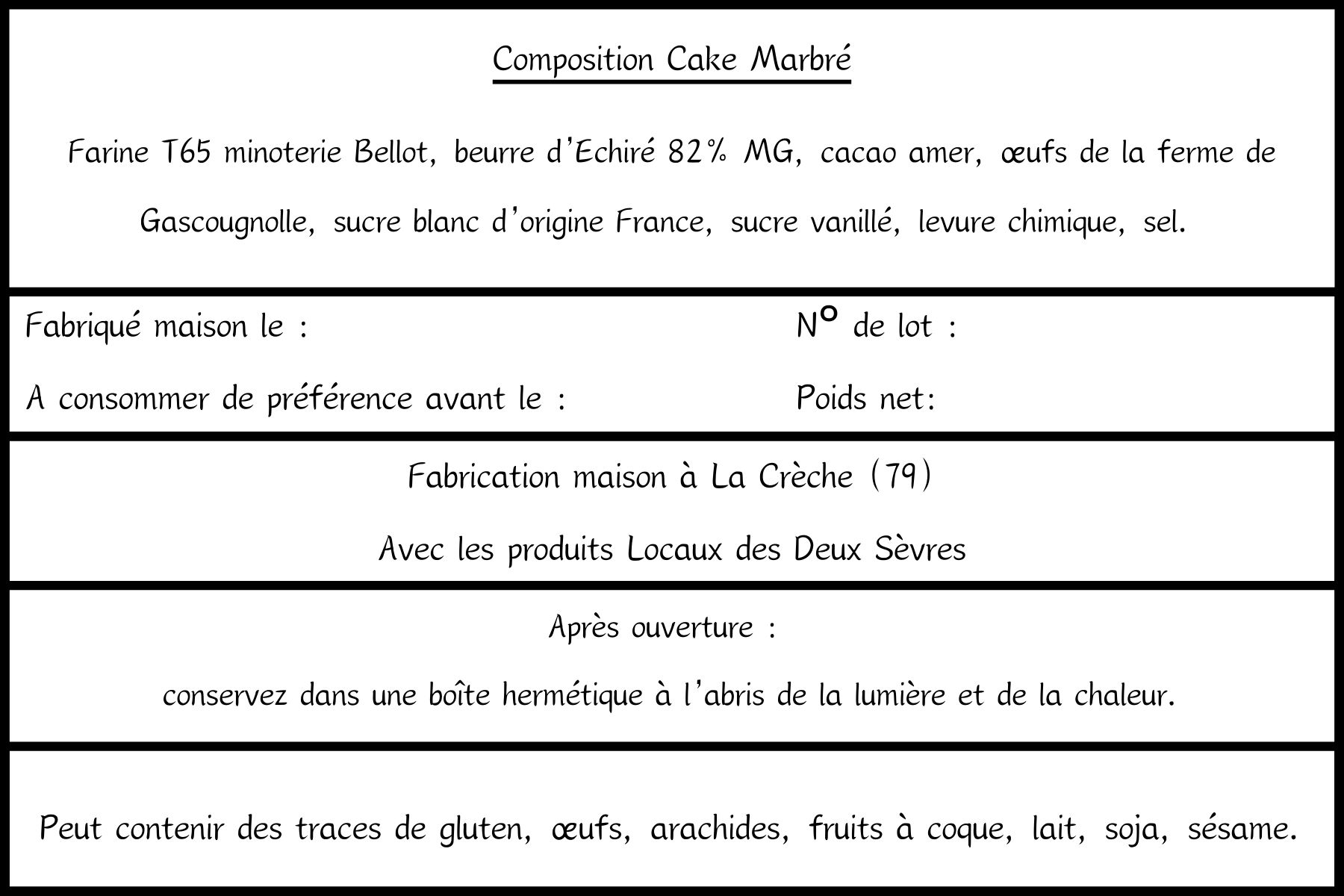 compo CAKE MARBRÉ