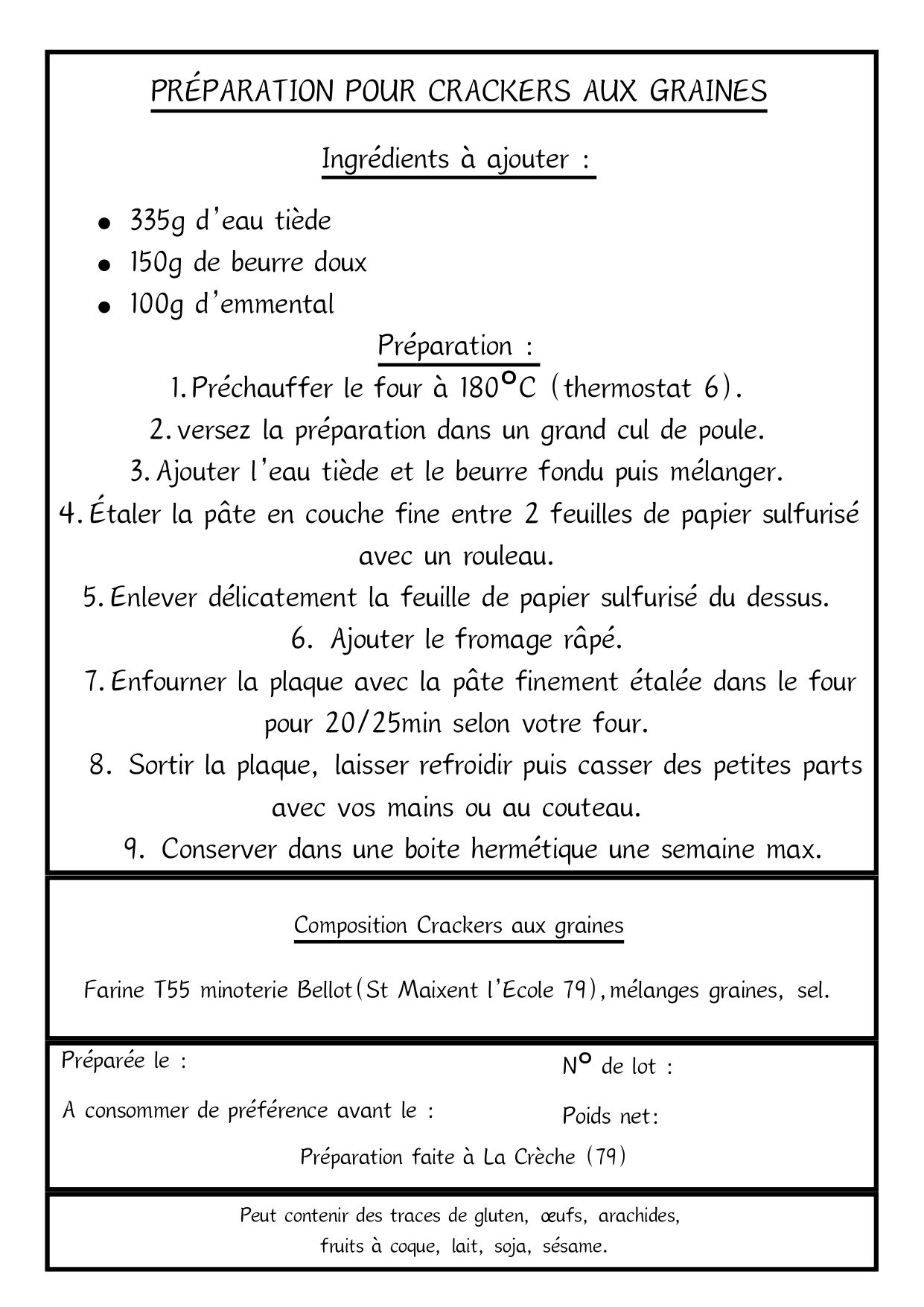 PRÉPARATION CRACKERS AUX GRAINES – Image 3